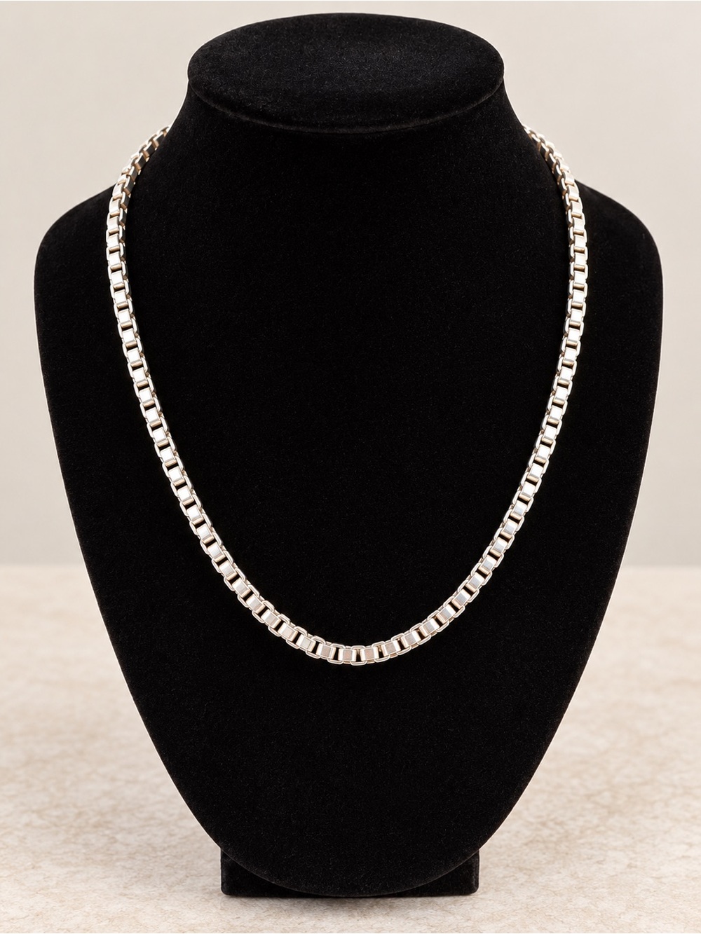 Tiffany & Co. Sterling Silver Venetian Link Necklace 18”